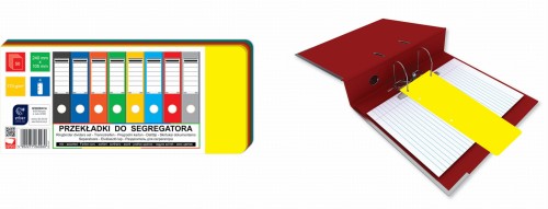 Przekładki Do Segregatora 240x105 50 Sztuk Mix Interdruk Przdosemix