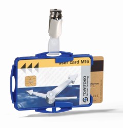 Durable Etui do kart identyfikacyjnych z klipem na 2 karty