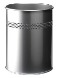 Durable Metalowy kosz na śmieci 15L z perforacją 30 mm okrągły