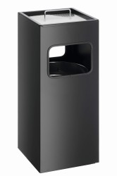 Durable Metalowy kosz na śmieci 17L z popielnicą kwadratowy