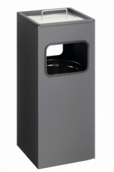 Durable Metalowy kosz na śmieci 17L z popielnicą kwadratowy