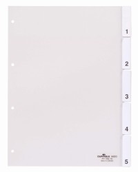 Durable Przekładki A4 5 części, przednia okładka i perforacja 80x80x80 mm