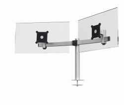 Durable Uchwyt PRO do 2 monitorów, mocowanie w otworze blatu