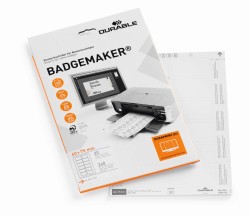 Durable Wkłady do identyfikatorów BADGEMAKER 40x75 mm zaokrąglone narożniki