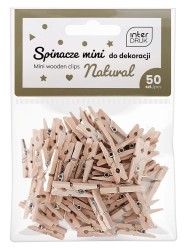 Interdruk Naturalne spinacze do dekoracji mini 50szt.