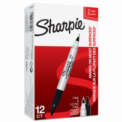 Sharpie  Sharpie Twin Tip Czarny  12sztuk