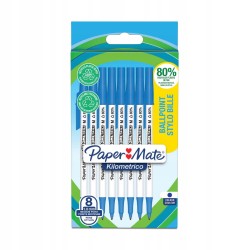 Paper  Mate DŁUGOPIS KILOMETRICO - RECYKLING niebieski 8 SZT.  