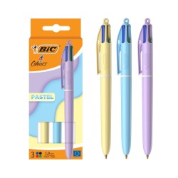 BIC Długopis 4 Colours PASTEL mix  3sztuki