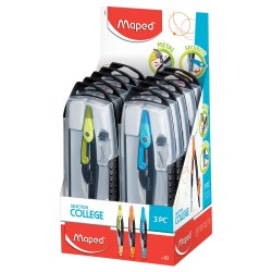 Maped Cyrkiel metal Open z grafitem 3 elem. mix kol. pud z zaw. (10)