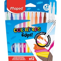 Maped Flamastry Colorpeps Oops wymazywalne 12 szt pud (12)
