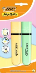 BIC Zakreślacz FLAT Highlighter mix PASTEL 2 kolory