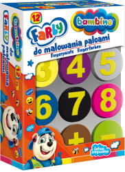 Farby do malowania palcami BAMBINO, 12 kolorów