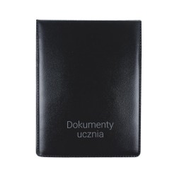 OKŁADKA NA DOKUMENTY UCZNIA PION CZARNA