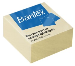 Notes Samoprzylepny bloczek 75x75 400 Kartek Żółte Bantex 