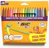 Flamastry Kids Kid Couleur Pudełko 18 kolorów  Bic
