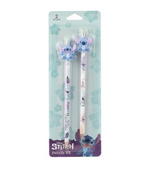 DISNEY FASHION - OŁÓWKI Z GUMOWĄ NAKŁADKĄ 2 SZT. BLISTER WZÓR 2 - STITCH PASTEL /12/
