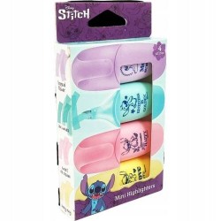 DISNEY FASHION - ZAKREŚLACZE MINI 4 SZT. MIX - STITCH PASTEL /48/