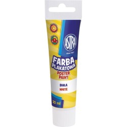 Farby plakatowe tuba biała Astra 83110904