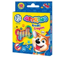 Kredki ASTRA 12kol.świecowe grafionowe  ASTRINO    316121001
