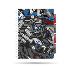 Coolpack  KOŁOZESZYT A5 PP 100K kratka STREET ART