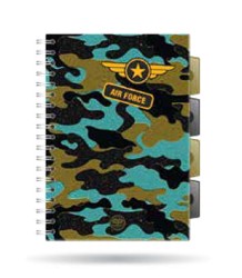 Coolpack  KOŁOZESZYT A5 PP 100K kratka AIR FORCE
