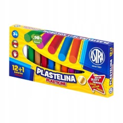 Plastelina 12+1  kolorów tektura Astra  13kol.   303115007