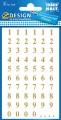 Naklejki Z Design - Cyfry (30pt/7,5mm) - złote 2/62/124 - folia
