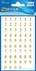 Naklejki Z Design - Cyfry (30pt/7,5mm) - złote 2/62/124 - folia