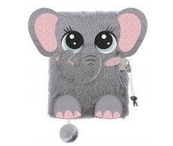 Pamiętnik z kłódką 3D "włochacz" A5, 96k   ELEPHANT MY LITTLE FRIEND 