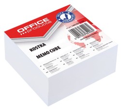 Kostka Office Products klejona, 85x85x40mm, Biała 
