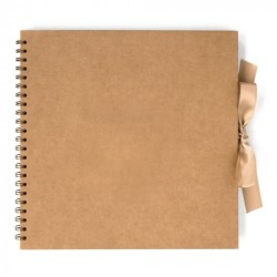 Galeria Papieru Księga weselna Scrapbook na spirali kraft  305 x 305  35 kartek 