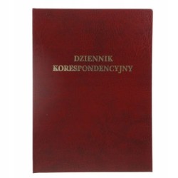 Dziennik korespondencyjny A-4 twarda oprawa 96k bordo Barbara 