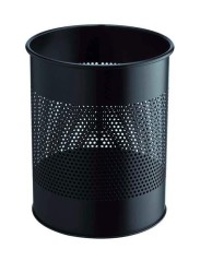 Durable Kosz Na Śmieci Okrągły Metalowy 15l P 165 czarny
