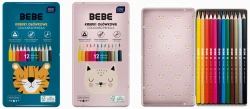 Interdruk Kredki 12 ołówkowe metalowe opakowanie  BB GIRL FSC100