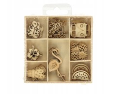 Galeria Papieru Ozdoby drewniane decoupage pudełko Flaming 40szt
