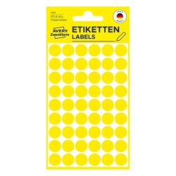 Avery Zweckform Kolorowe Kółka Do Oznaczania  12mm żółte