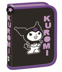 Piórnik dwuklapkowy bez wyposażenia KUROMI BLACK