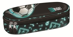 Piórnik saszetka usztywniona z wewnętrzną klapką PC1 NEON FOOTBALL ST.RIGHT