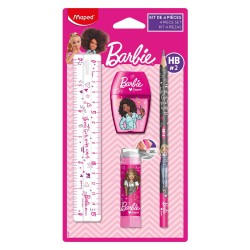 Maped Zestaw art. szkolnych Barbie 4 elementy