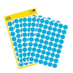 Kółka do zaznaczania Ø 12 mm, niebieskie etykiety papierowe, etykiety okrągłe z trwałym klejem, etykiety do oznaczenia 270 etyk. / op., Avery 3142
