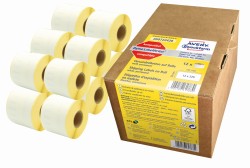 Etykiety na rolce, etykiety na paczki 54 x 101 mm, etykiety do termodruku, białe etykiety papierowe, etykiety kurierskie 2640 etyk / 12 rolek, Avery AS0722420