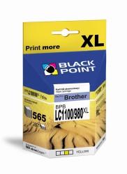 Tusz Black Point BPB980/985/1100XLY zastępuje Brother LC-980/985/1100Y, żółty