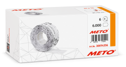 Etykiety cenowe w rolce do metkownicy jednorzędowej 21 x 12 mm, białe cenówki, metki METO M30014356