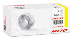 Etykiety cenowe w rolce do metkownicy jednorzędowej 22 x 12 mm, białe cenówki, metki METO M30014354