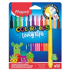 Maped Flamastry Long Life 12 kolorów