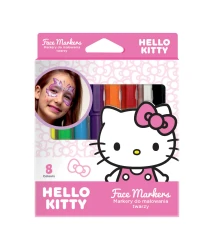 HELLO KITTY - FLAMASTRY DO TWARZY - MIX 8 KOLORÓW - PINK 1 /12/