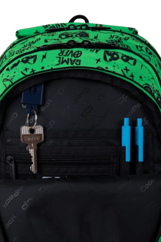 COOLPACK - JERRY - PLECAK SZKOLNY - GAME OVER GRADIENT GREEN