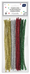 Interdruk Druciki kreatywne 30cm Metallic 32szt