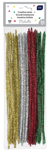 Interdruk Druciki kreatywne 30cm Metallic 32szt