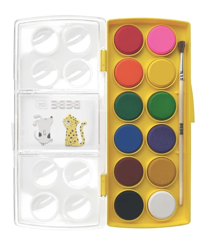 Interdruk Farby akwarelowe 12kol.BEBE Kids